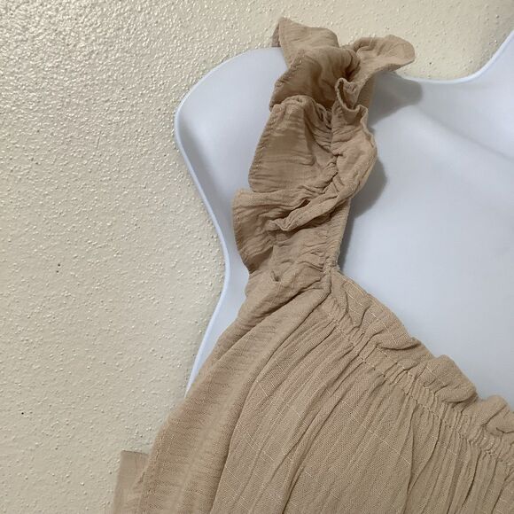 The Post Tiered Feminine Romantic Cottagecore Ruffle Babydoll Fairy Mini Dress L - Picture 4 of 12